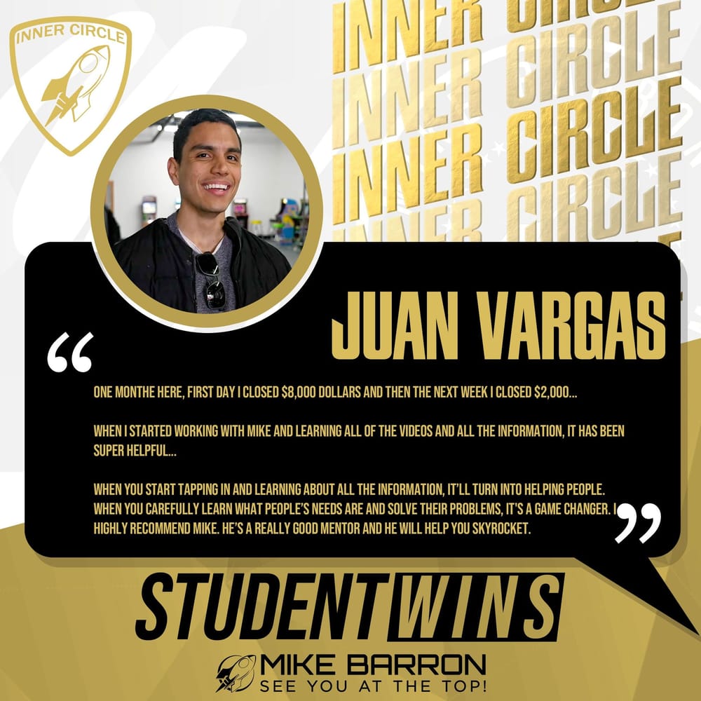 Juan Vargas — Millionaire Closer student result